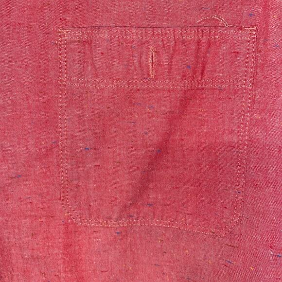 G.H. Bass & Co Red Flecked Long Sleeve Button Down Shirt Men's Size Large - Picture 4 of 6